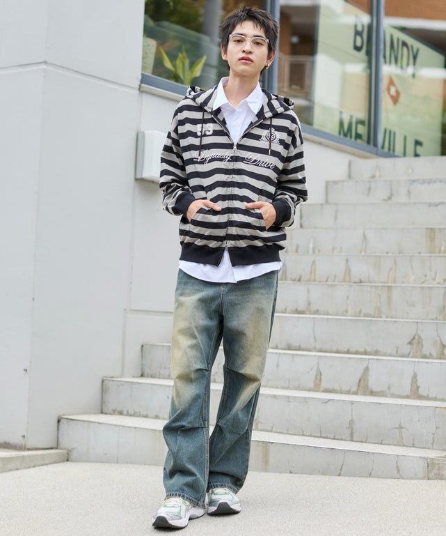 グレーボーダー モデル：180cm L着用