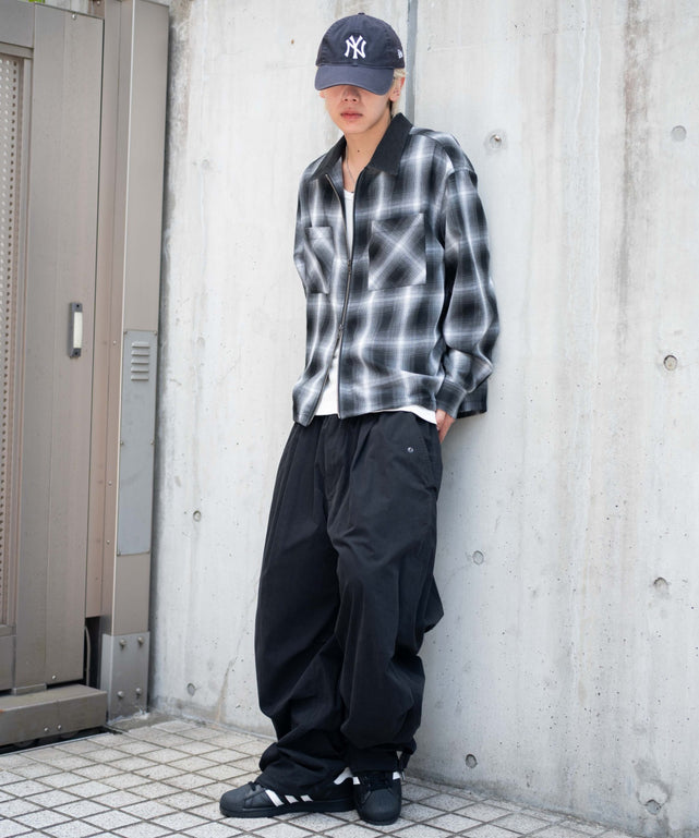 ブラックチェック1 モデル：175cm L着用