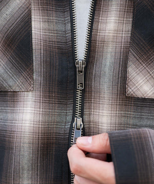 オンブレチェックシャツジャケット