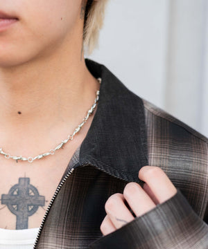 オンブレチェックシャツジャケット