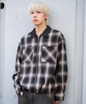 ブラウンチェック1 モデル：175cm L着用