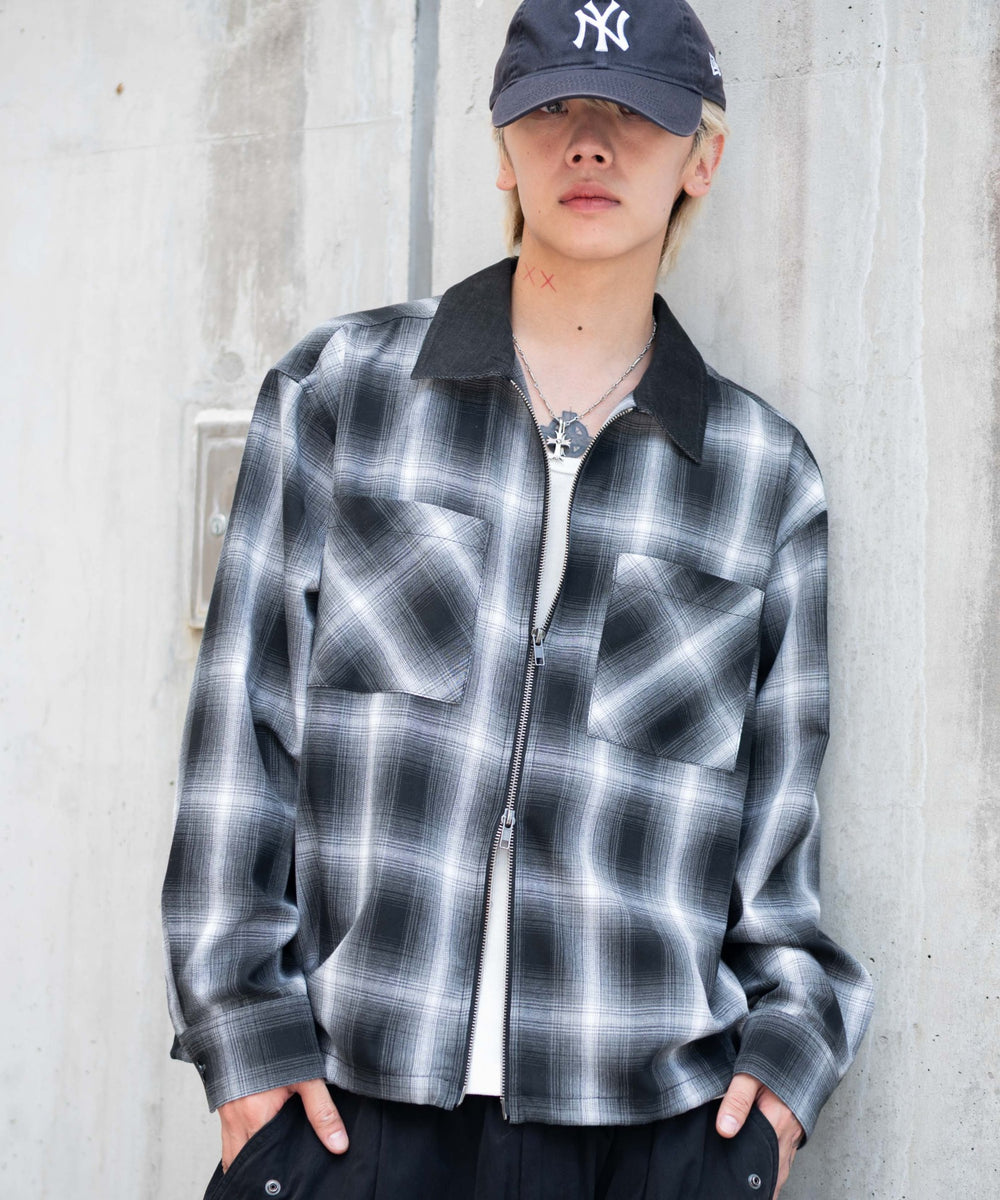 ブラックチェック1 モデル：175cm L着用