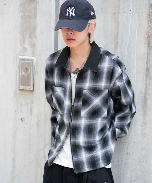 ブラックチェック1 モデル：175cm L着用