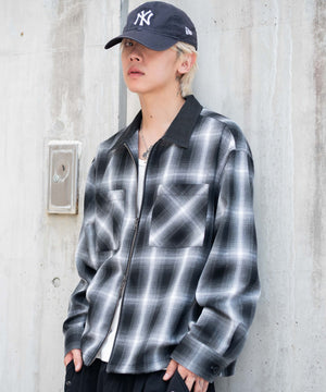 ブラックチェック1 モデル：175cm L着用