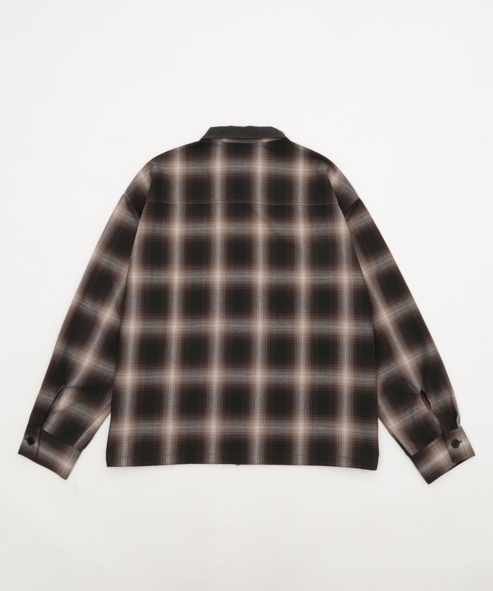 オンブレチェックシャツジャケット