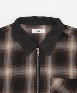 オンブレチェックシャツジャケット