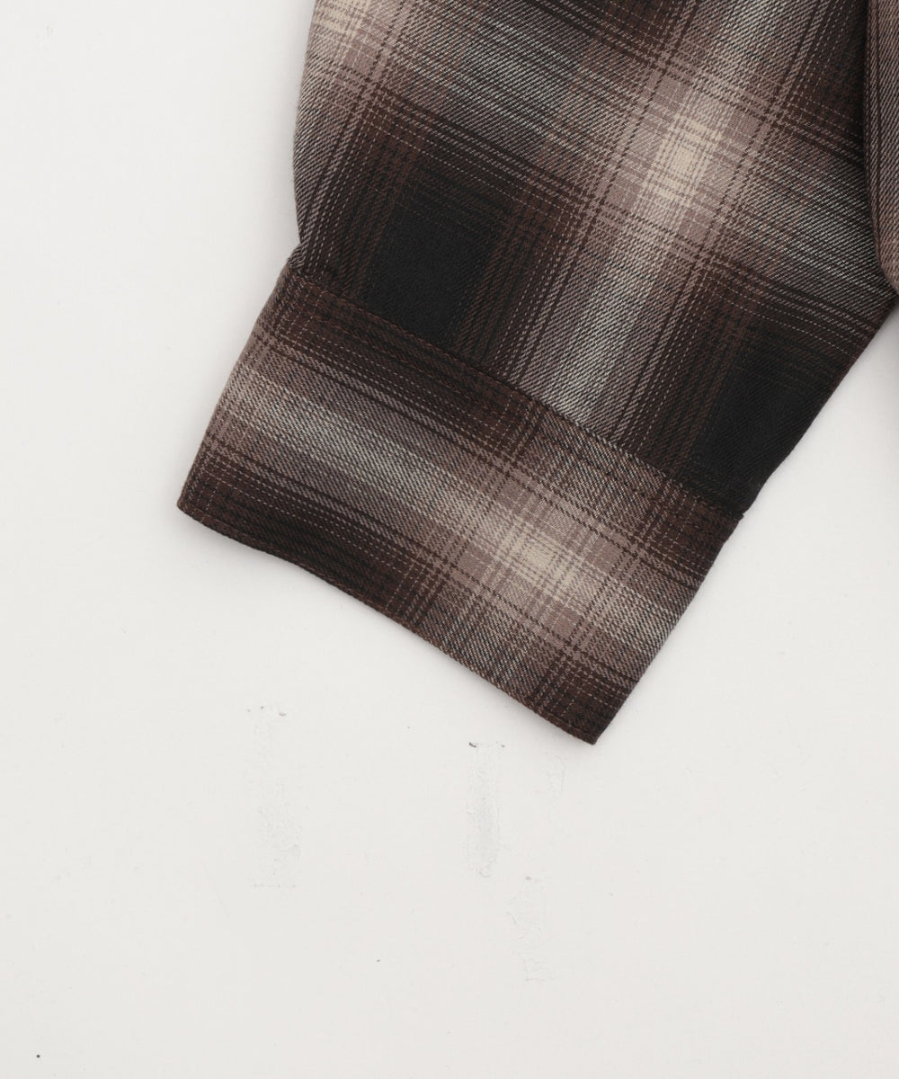 オンブレチェックシャツジャケット