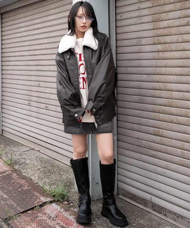 ブラウン　モデル：159cm M着用