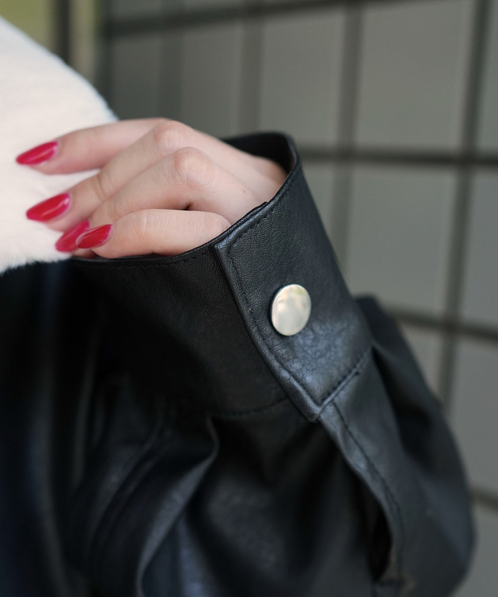 2WAYファー襟PUジャケット