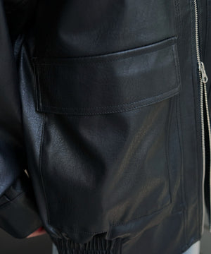 2WAYファー襟PUジャケット