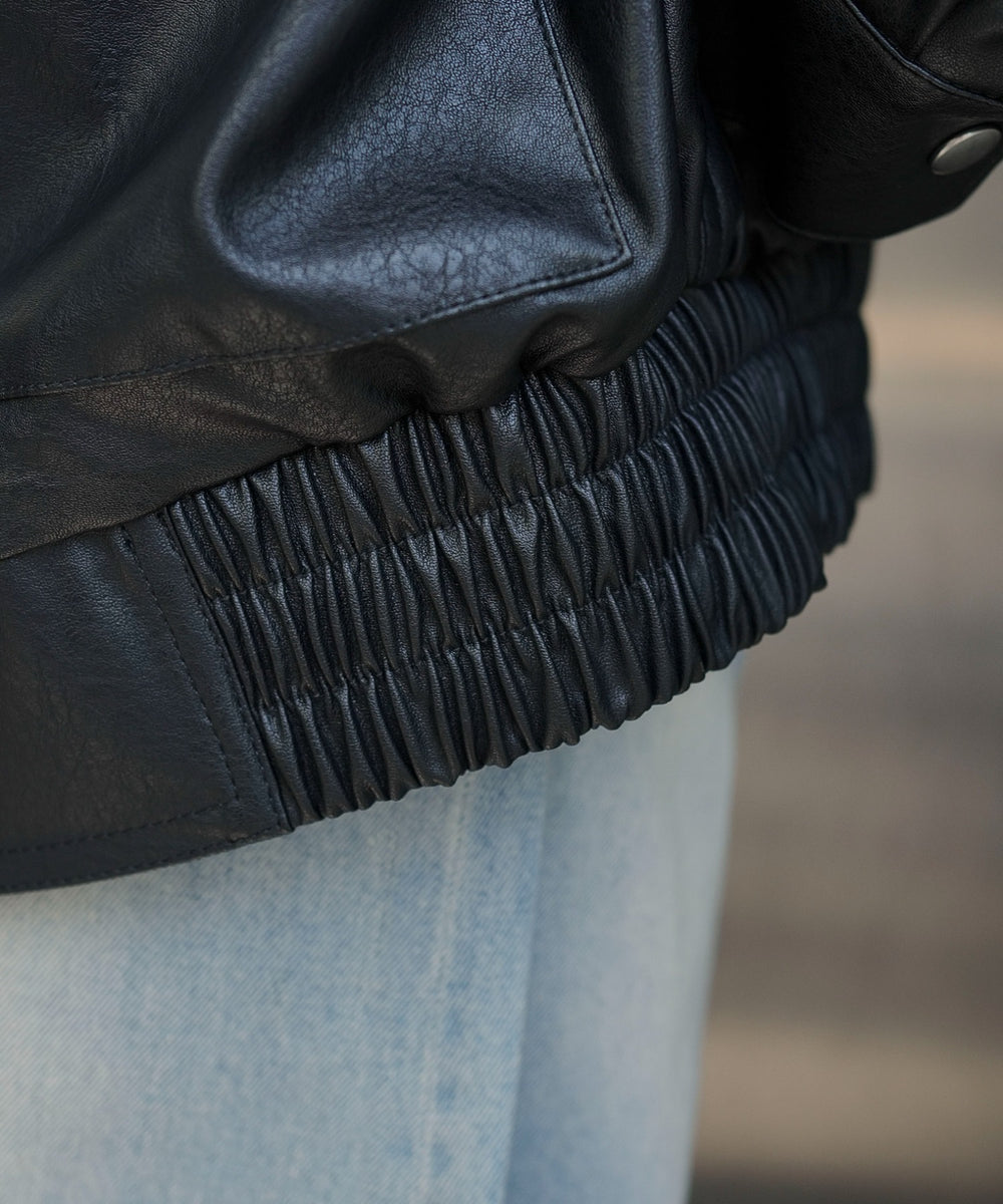 2WAYファー襟PUジャケット