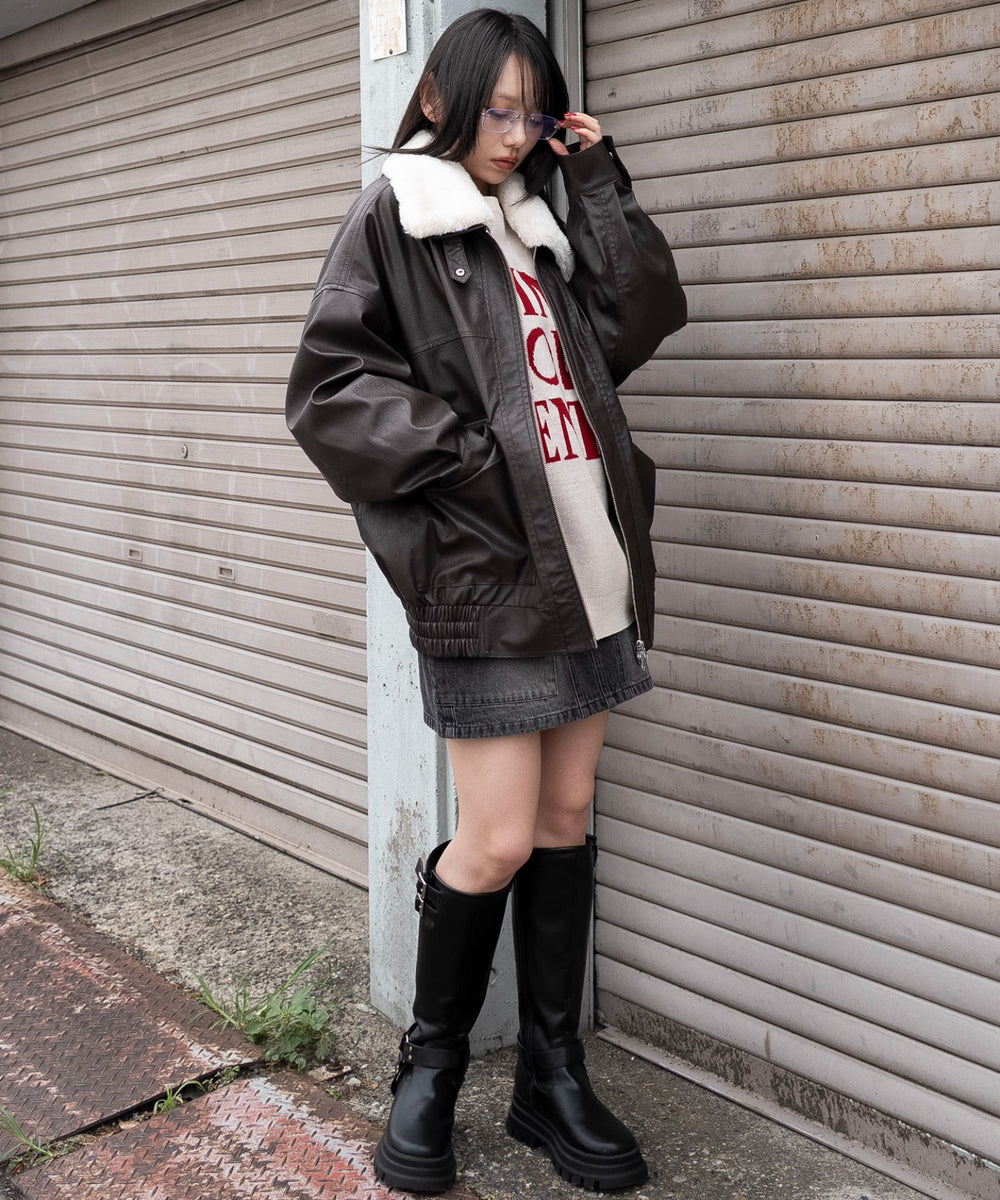 ブラウン　モデル：159cm M着用