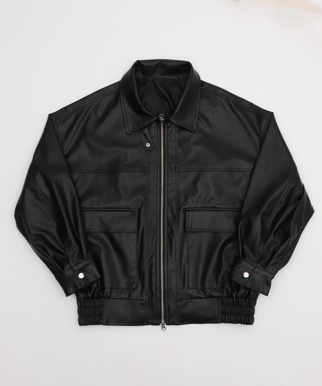 2WAYファー襟PUジャケット