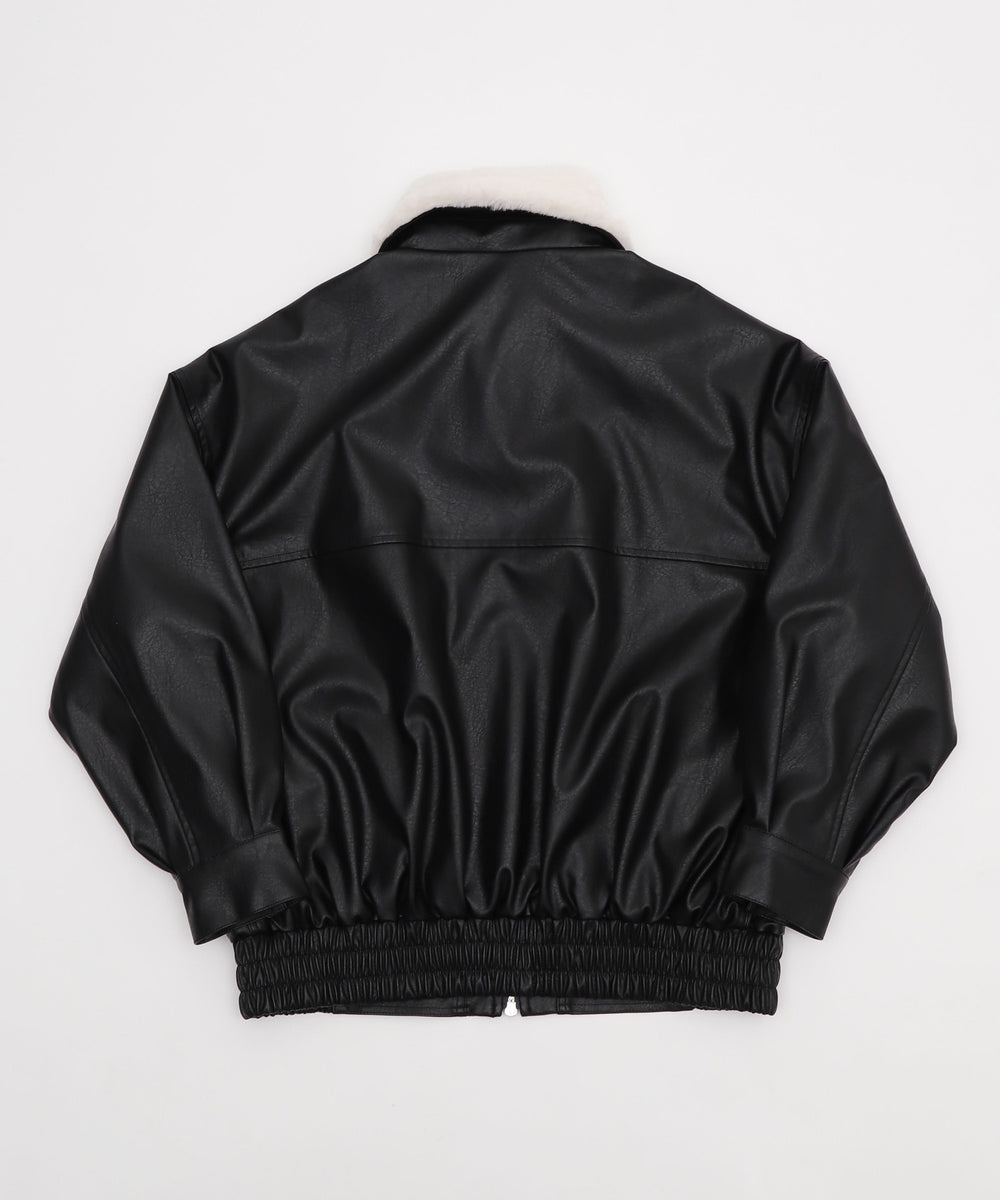 2WAYファー襟PUジャケット