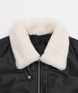 2WAYファー襟PUジャケット