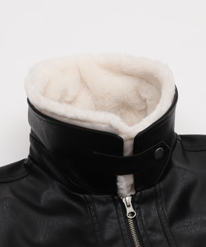 2WAYファー襟PUジャケット