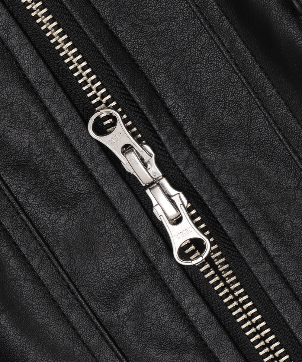 2WAYファー襟PUジャケット