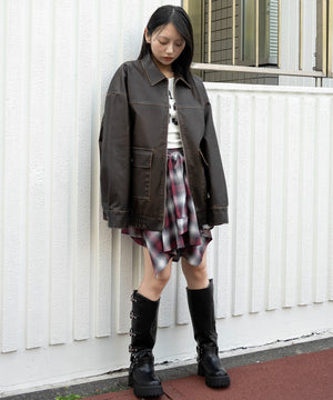 ブラウン　モデル：159cm F着用