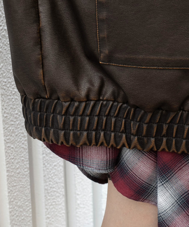 ヴィンテージライクPUジャケット