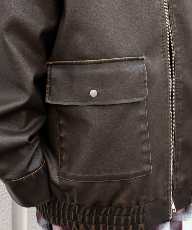 ヴィンテージライクPUジャケット