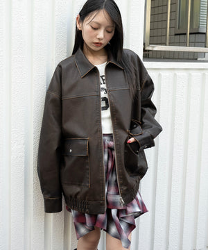 ブラウン　モデル：159cm F着用