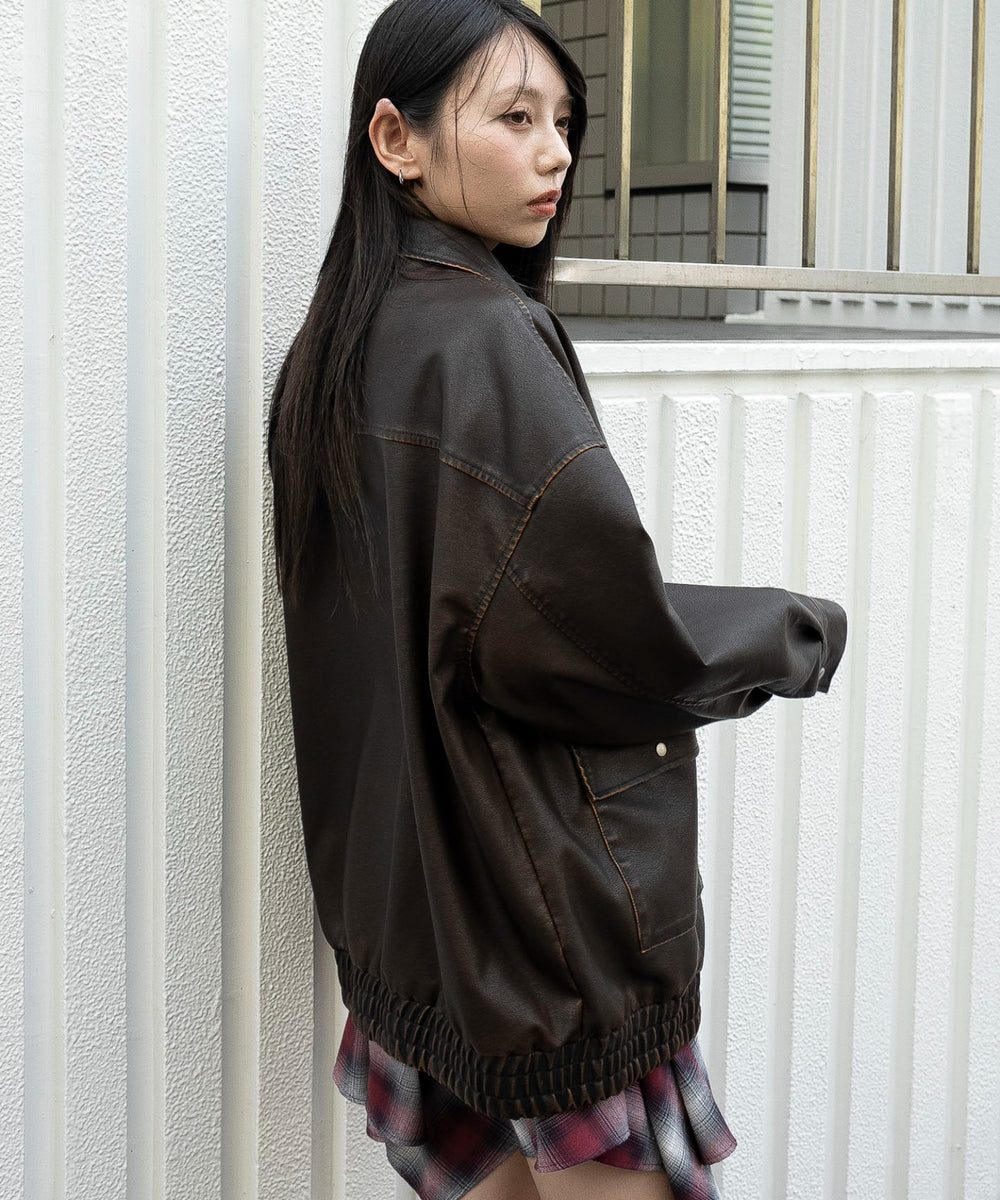 ブラウン　モデル：159cm F着用