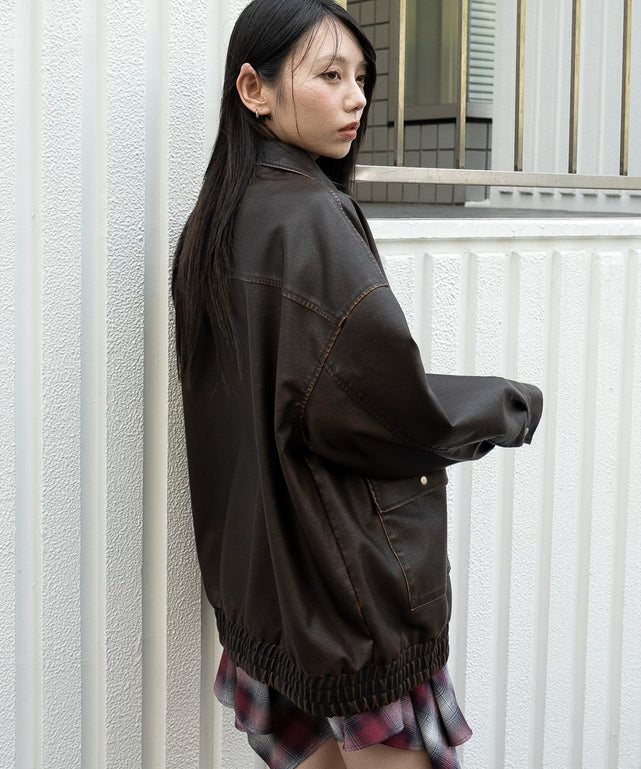 ブラウン　モデル：159cm F着用