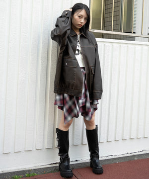 ブラウン　モデル：159cm F着用