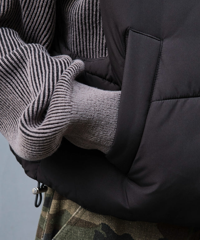 ショートパファーベスト