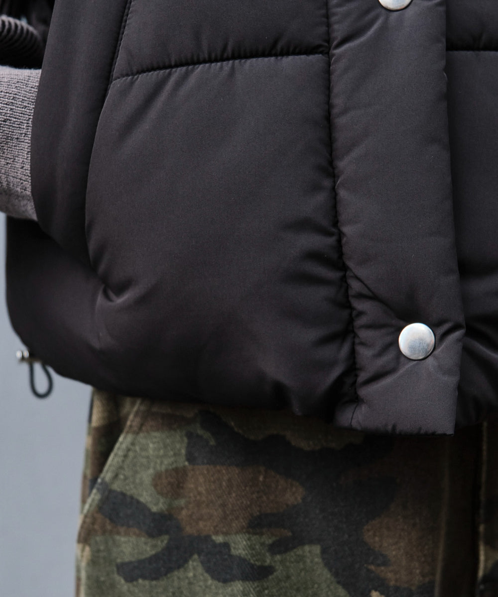 ショートパファーベスト