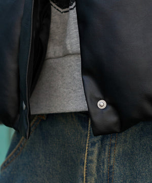 PUパファーショートベスト