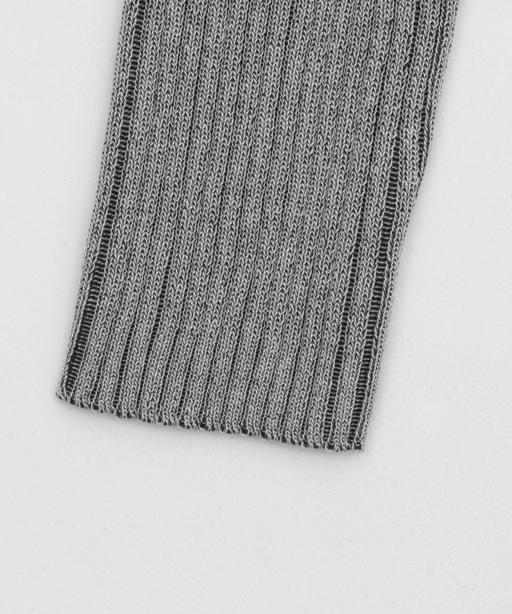 リブハイネックショートニット