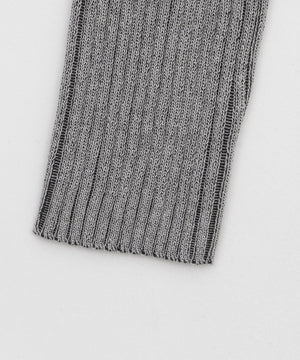 リブハイネックショートニット