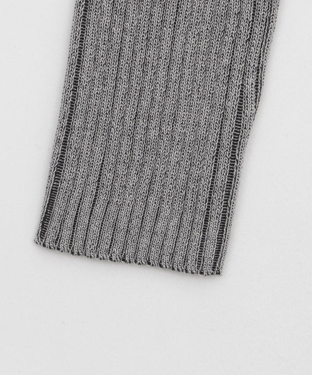 リブハイネックショートニット