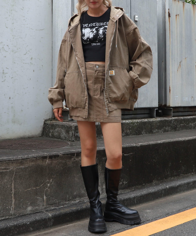 ウィゴー ビックブルゾン セール】WEGO/【25年春夏新作】クロスダメージニットBIGブルゾン