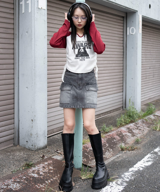 デニムブラックソノタ　モデル：159cm F着用