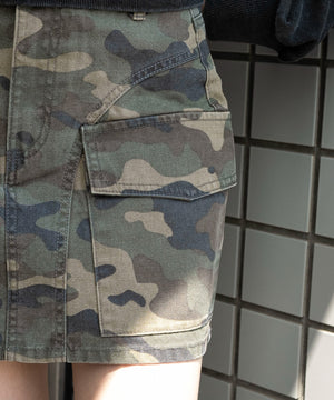 ヴィンテージウォッシュカーゴミニスカート