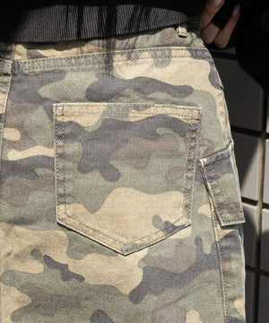 ヴィンテージウォッシュカーゴミニスカート