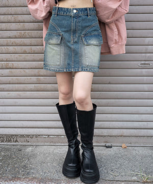 デニム中濃加工　モデル：159cm F着用