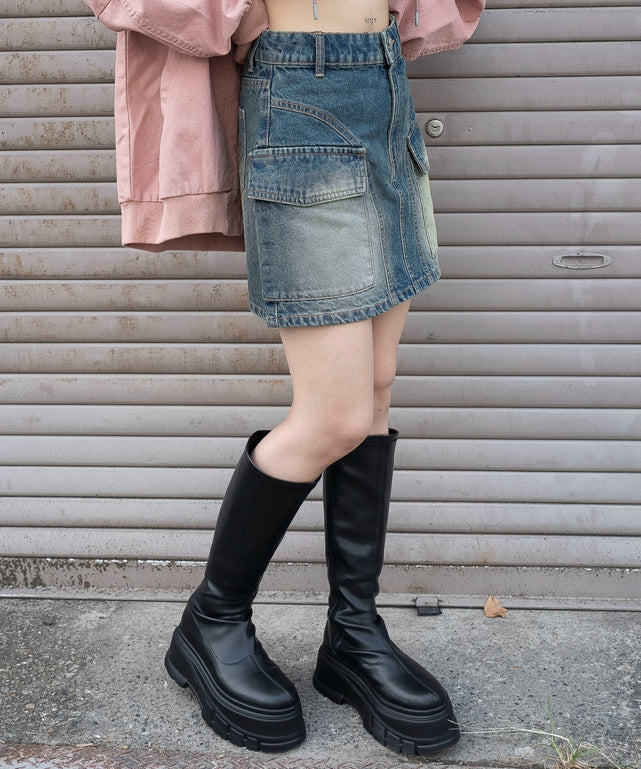 デニム中濃加工　モデル：159cm F着用