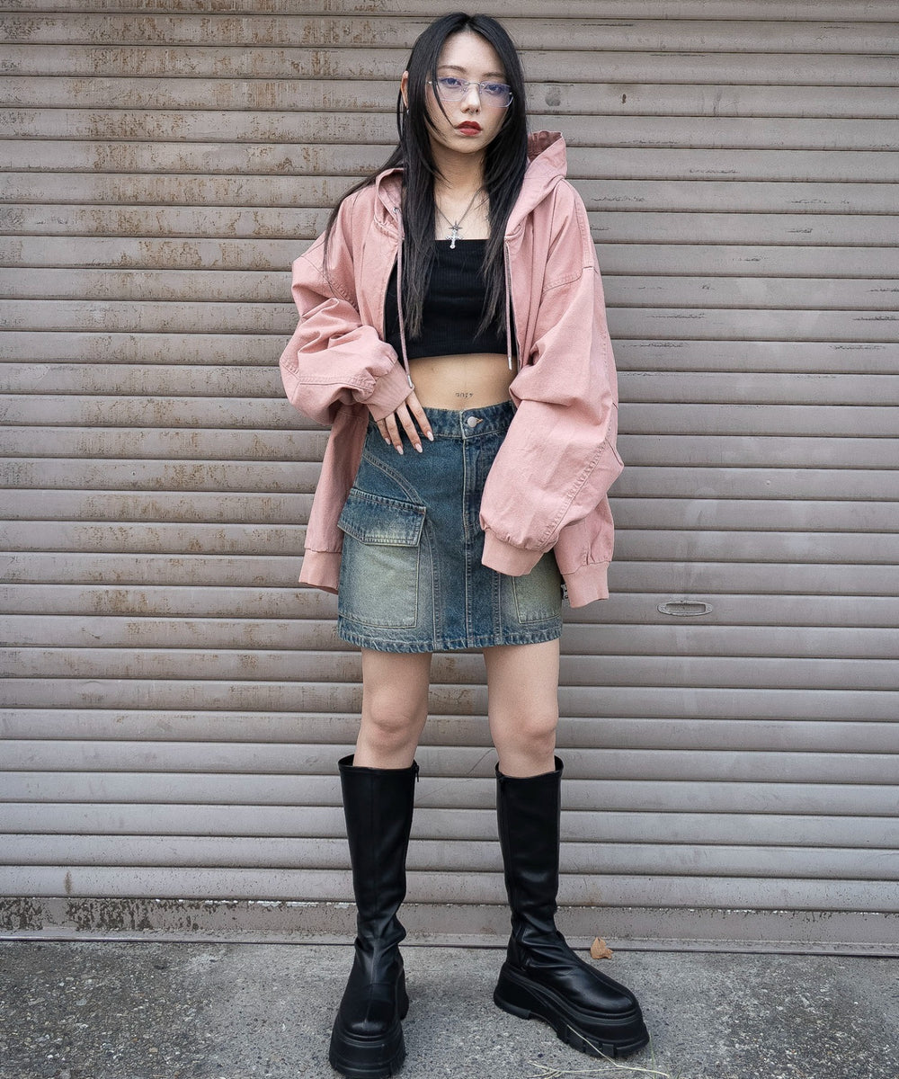 デニム中濃加工　モデル：159cm F着用