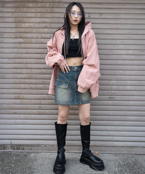 デニム中濃加工　モデル：159cm F着用