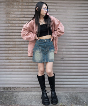 デニム中濃加工　モデル：159cm F着用