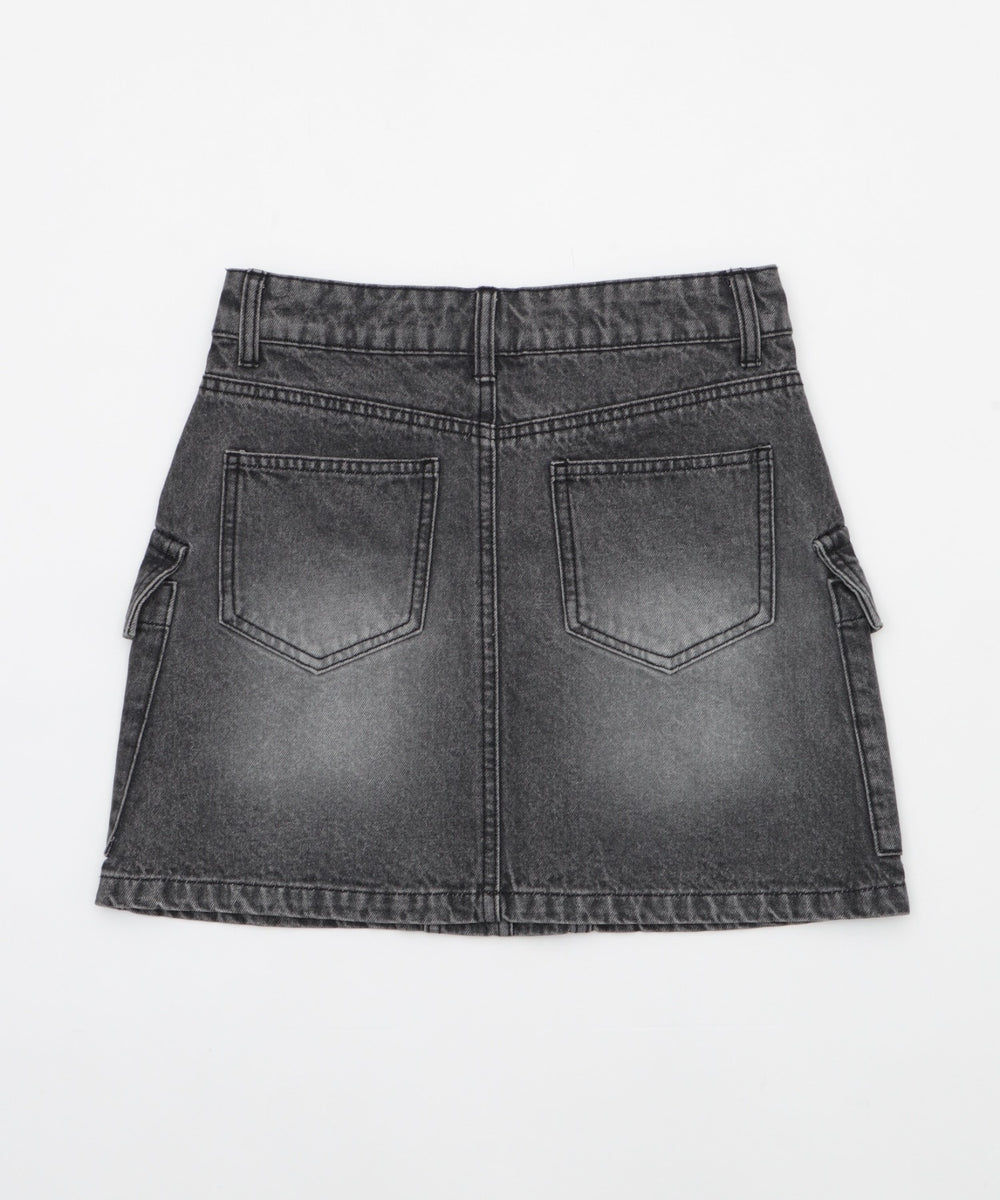 ヴィンテージウォッシュカーゴミニスカート