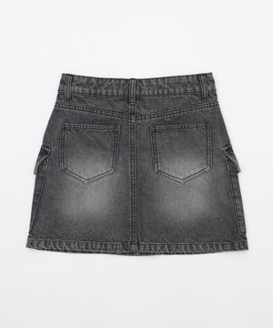 ヴィンテージウォッシュカーゴミニスカート