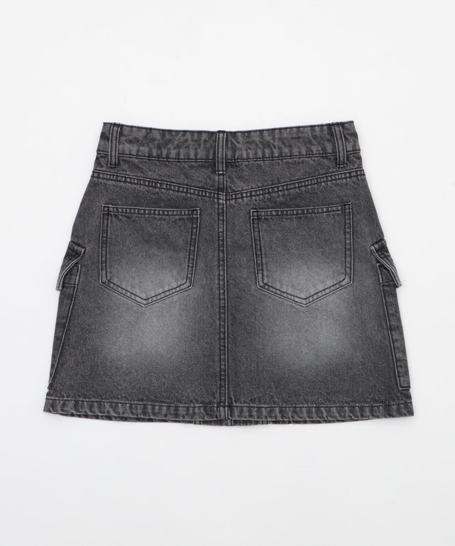 ヴィンテージウォッシュカーゴミニスカート