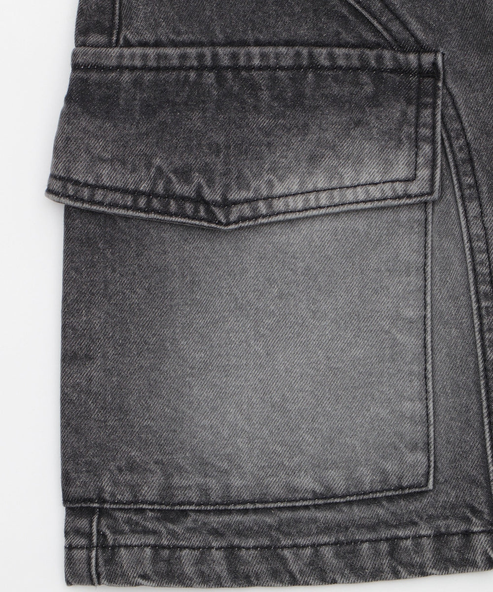 ヴィンテージウォッシュカーゴミニスカート