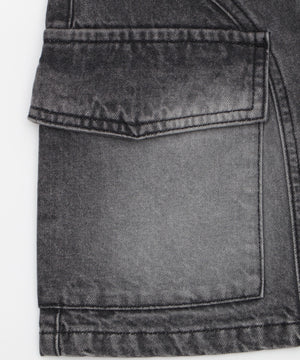 ヴィンテージウォッシュカーゴミニスカート