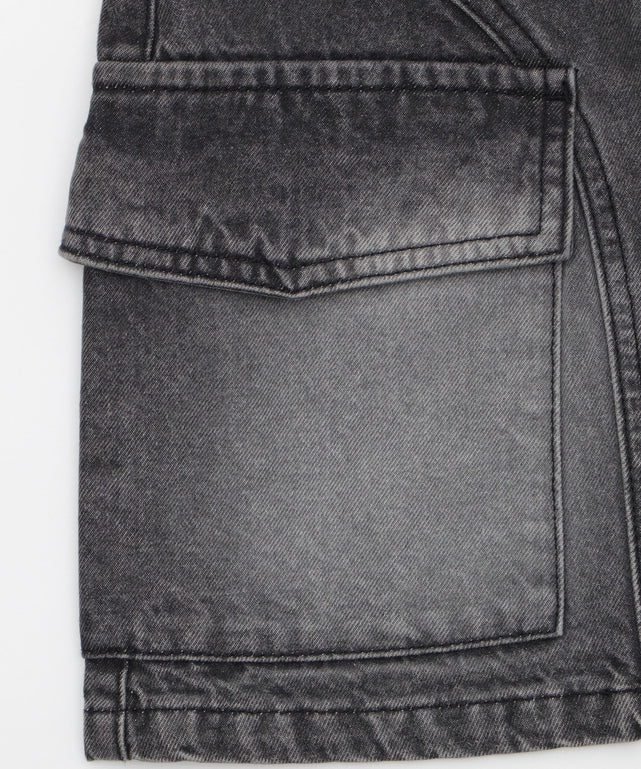 ヴィンテージウォッシュカーゴミニスカート