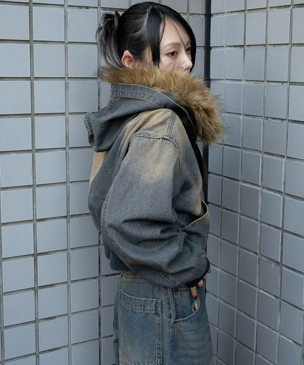 デニム中濃加工　モデル：159cm F着用